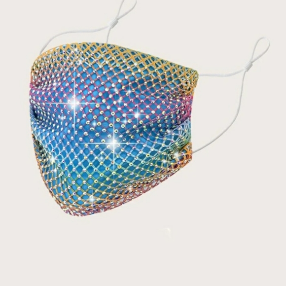 SHEIN Other - 🥶Multi color sequin rhinestone facemask🥶